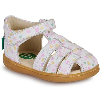 Image of Kickers FLO Sandals for kids, Size: 3K, Blanc Leather