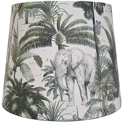 Image of Jungle Animals Lampshade Ceiling Light Shade Elephant Safari Giraffe Bedroom Nursery Accessories