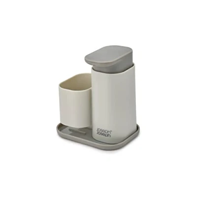 Image of Joseph Duo Soap Dispenser with Sponge Holder, Hand Wash for Kitchen Sink, Grey