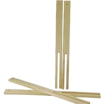 Image of STOREX Pair Of Headboard Struts Multi Fit Hardwood Legs Slotted &amp; Pre Drilled (4)