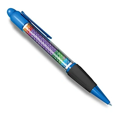 Image of 1 x Blue Ballpoint Pen (Black Ink) Periodic Table Science Elements Uni #8168