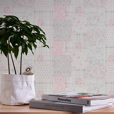 Image of Galerie Wallpaper Patchwork Vintage Floral MC61047