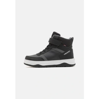 Image of Viking Squad WARM WP Unisex Laceup ankle boots for kids, Size: 11.5K, Black Textile/synthetics