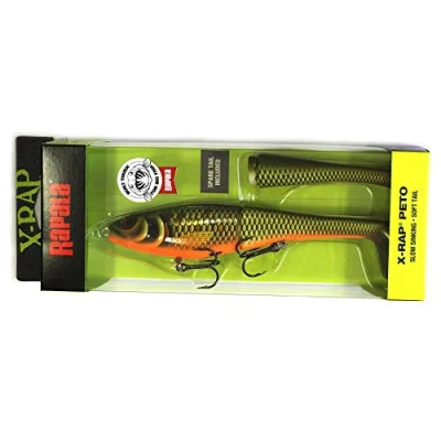 Image of Rapala X Rap Peto Lure with Two No. 2/0 Hooks, 0.5 1 m Swimming Depth, 20 cm Size, Scaled Roach