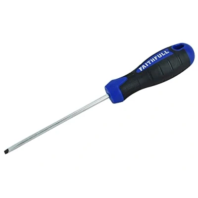 Image of Faithfull FAISDP100 Soft Grip Screwdriver Parallel 4mm x 100mm