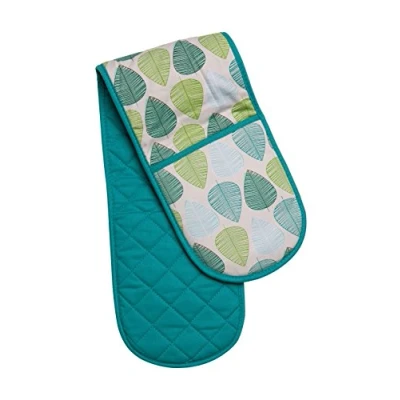 Image of Premier Housewares Leaf Double Oven Glove Green,H2 x W83 D18cm