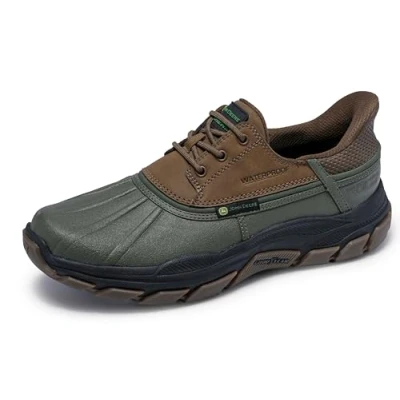 Image of Skechers Men&#039;s x John Deere RESPECTED TANZIER Sneaker, Olive, 10.5 UK