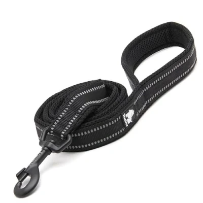 Image of TRUE LOVE Dog Leash Puppy Walking Lead Pet Chain Padded Reflective Night Safe Rope Length 110cm TLL2111(Black,L)
