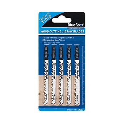 Image of Blue Spot Tools 19007 5 Piece HCS Fast Cut Jigsaw Blades For Wood (6 TPI)
