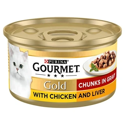 Image of Gourmet Gold Chicken &amp; Liver in Gravy 12 x 85g 1020g
