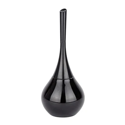Image of WENKO 22038100 Toilet brush Flakon Black Ceramic, 17 x 42.5 cm,