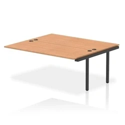 Image of Impulse Bench B2B Ext Kit 1800 Black Frame Office Desk Oak
