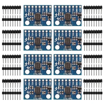 Image of ALMOCN 8pcs GY 521 MPU 6050 3 Axis Gyroscope and Accelerometer 6DOF Sensor Module 16 Bit AD Converter Data Output IIC I2C for Arduino