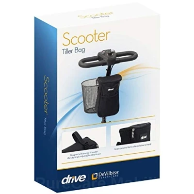 Image of Drive Mobility Scooter Tiller Storage Security Bag Pouch Removable