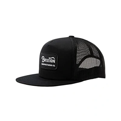 Image of Brixton Men&#039;s Grade Mesh Baseball Cap, Black/Black, One Size Fits All