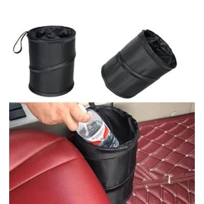Image of VapourOn Car Bin, 2 PACK Portable Collapsible Universal Traveling Garbage Bin Storage, Foldable and Water Resistant Auto Trash Bag
