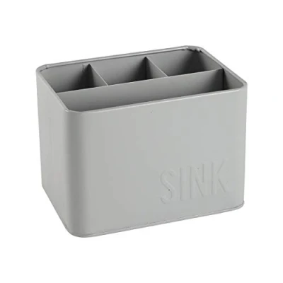 Image of Grey Vintage Sink Tidy By Harbour Housewares