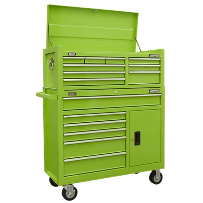 Image of American Pro Topchest &amp; Rollcab Combination 15 Drawer with BallBearing Slides Green
