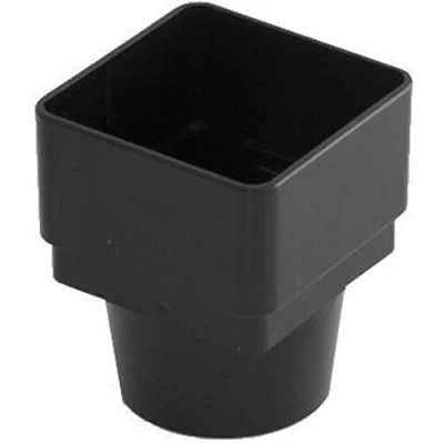 Image of RWSD2BL Black Marshall Tufflex Downpipe Adaptor 65mm Square to 68mm Round