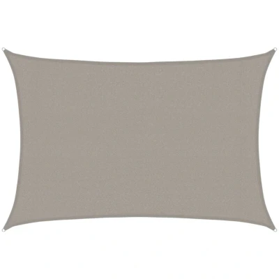 Image of vidaXL Sunshade Sail 160 g/m² Rectangular Light Grey 3x4 m HDPE