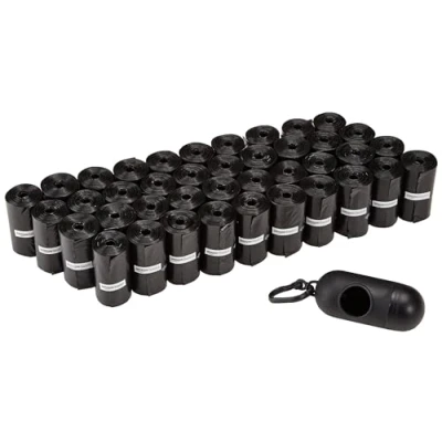 Image of Amazon Basics Dog Waste Bags With Dispenser and Lead Clip, Unscented, 600 Count, 40 Pack of 15