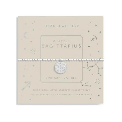 Image of Joma Jewellery STAR SIGN A LITTLE SAGITTARIUS Silver Plated 17.5cm stretch Bracelet