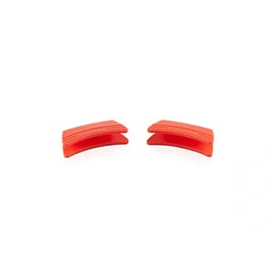 Image of Le Creuset Silicone Set of 2 Pot Holders Orange Red 12 x 6 cm