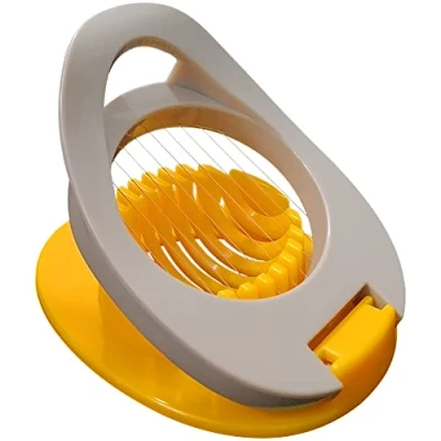 Image of Starchef Stainless Steel Preserved Egg Ham Banana Cutter Slicer, Slice Boiled Eggs Hams Bananas Effectively（Yellow）