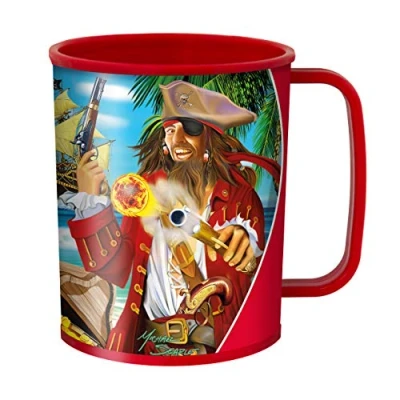 Image of 3D LiveLife Drinking Cup Pirate Island from Deluxebase. Lenticular Novelty Plastic Cup. 300ml Cups for Kids with Original Artwork Licensed Renowned Artist, Michael Searle