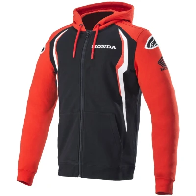 Image of Alpinestars Honda Zip Hoodie, black/red, XXXL