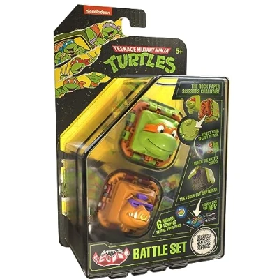 Image of Battle Cubes Ninja Turtles Michelangelo Vs Bebop, Set of 2