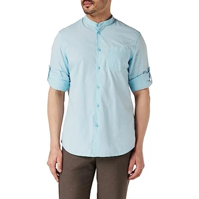 Image of United Colors of Benetton Men&#039;s Shirt 5wjnuq021, Celeste 9l3, M