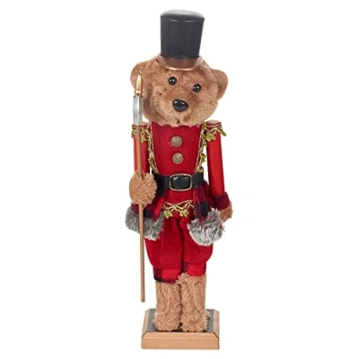 Image of URBNLIVING Christmas Decorative Nutcracker Figure Xmas Traditional Classic Bear Soldier Decoration Ornament Display Gift