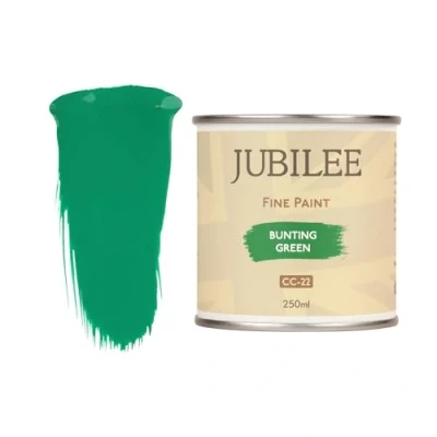 Image of Guild Lane Jubilee Fine Paint Bunting Green Furniture, Metal, Fabric, Glass &amp; More Indoor Outdoors Water Based Acrylic 250ml