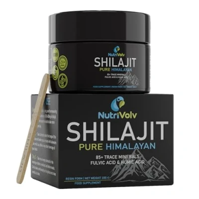 Image of Shilajit Resin Original Himalayan 30g Gold Grade 100% Pure Rich in Fulvic &amp; Humic Acid, 85+ Trace Minerals Immune System Vitality Booster for Men Women Vegan NutriVolv