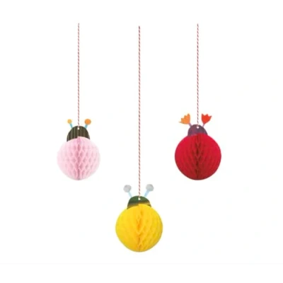 Image of Unique Party 73334 Hanging Ladybug 1st Birthday Decorations, Pack of 3