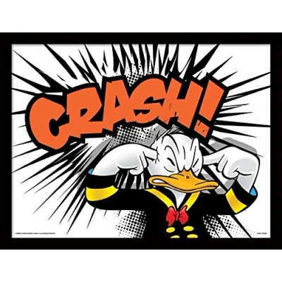 Image of Donald Duck FP11133P PL Crash 30x40 cm Framed Print