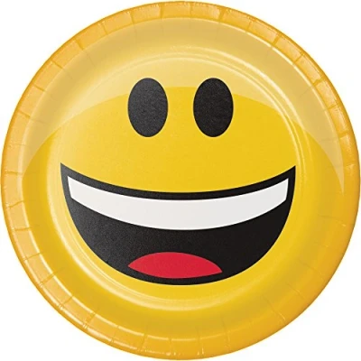 Image of Creative Converting Show Your Emojions Paper Lunch Plates, Dessert
