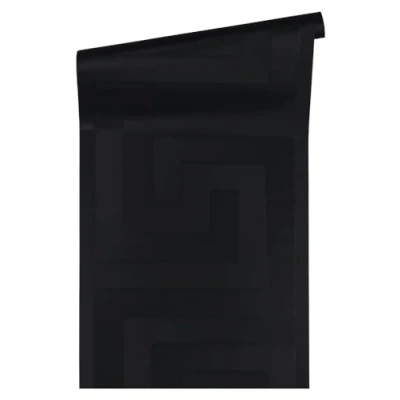 Image of A.S. Creation 935234 Line Versace 3 Pattern Paper Wallpaper, Black