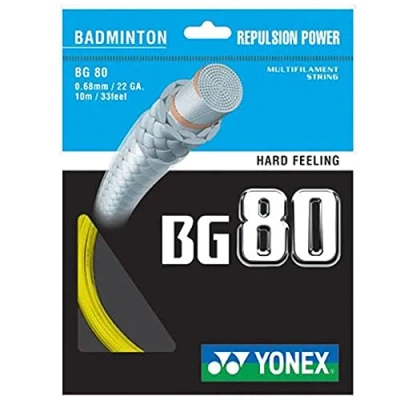 Image of YONEX BG 80 Yellow Badminton Racket String 10M SET