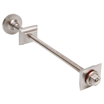Image of SMR Bathrooms W TRS LUX SN Cast Iron Radiator Luxury Wall Stay/Tie, Brushed Satin Nickel