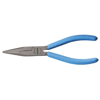 Image of GEDORE Telephone pliers, Long nose, Toothed, Straight, Induction hardened, Non slip handles, Length 160 mm, 8132 TL