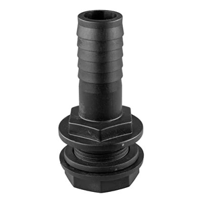 Image of Water butt/rain barrel/water storage tank barbed hosetail for overflow/outlet,1/2&quot; 2&quot; options (1&quot;)