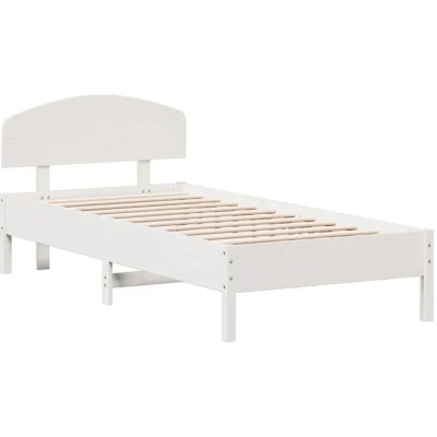 Image of vidaXL Bed Frame without Mattress White 90x200 cm Solid Wood Pine