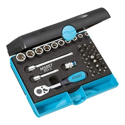 Image of HAZET 853 2 1/4&quot; Square Socket Set (35 Pieces)