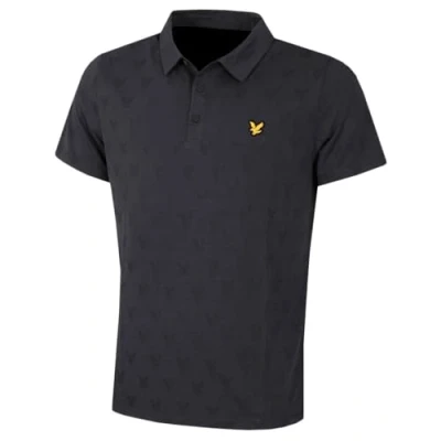 Image of Lyle &amp; Scott Mens Jacquard Polo Shirt True Black L