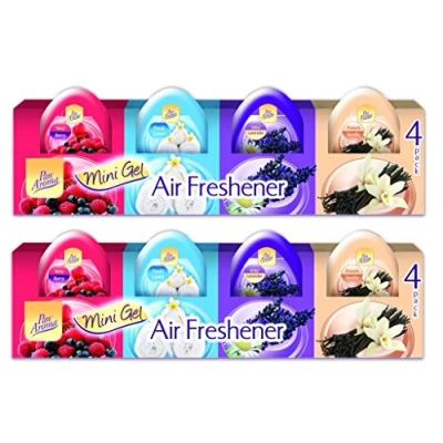 Image of Pan Aroma 2 x Mini Air Freshener Gel Pack Of 4 For Home Office Or Gym Locker