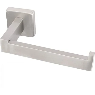 Image of YUET Toilet Roll Holder Paper Holders Stainless Steel Tissue Hanger Wall Mounted Screws Mounting for Bathroom and Kitchen Accessory Square 304 (Brushed Silver)