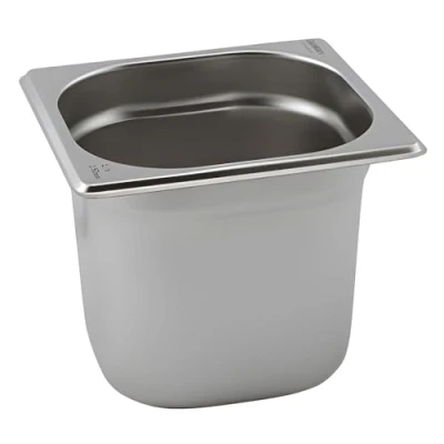 Image of Genware NEV GN16 150 Stainless Steel Gastronorm Pan, Size 1/6, mm Deep