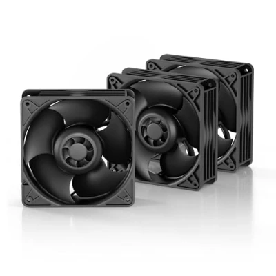 Image of ARCTIC S12038 8K (3 Pack) 120x120x38 mm Server Fan, 800 8000 rpm, PWM regulated, 4 Pin connector, 12 V DC, especially efficient, Black